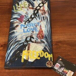 Original Acrylic On Canvas 2011 "I Am Perfect Love" By Maylia G Trahan 12x24